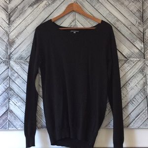 Patch sleeve sweater